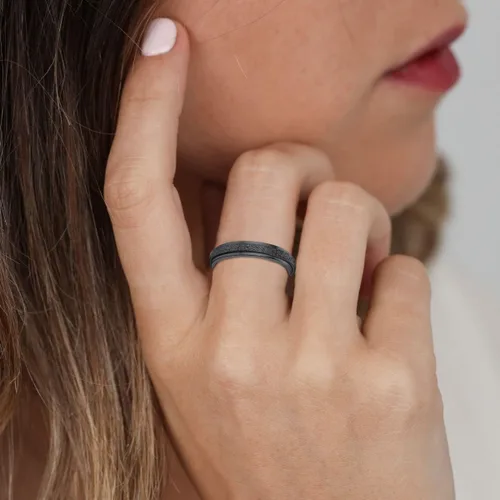 Miniatura 3 de Supcare Anillos antiestrés para mujer de 4/6/0.315 in para la ansiedad, anillo de pulgar con chorro de arena, regalo para mujeres, talla 7-14