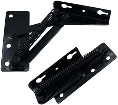 Miniatura 3 de 2 piezas de soporte de elevación plegable de 80 grados, bisagras de resorte negras son ampliamente utilizadas en elevadores de bisagras de sofá