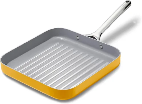 Miniatura 9 de Caraway - Parrilla cuadrada de 11" - Parrilla antiadherente con revestimiento cerámico - No tóxico, sin PTFE ni PFOA - Apto para horno y compatible
