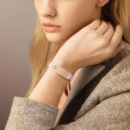 Miniatura 32 de MPRAINBOW Pulsera de alerta médica personalizada para mujer, correa de reloj de cuero genuino, grabado de doble cara, diabetes, epilepsia, joyería
