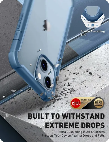 Miniatura 3 de i-Blason Ares - Funda diseñada para iPhone 14 Plus de 6.7 pulgadas (versión 2022), funda transparente resistente de doble capa con protector