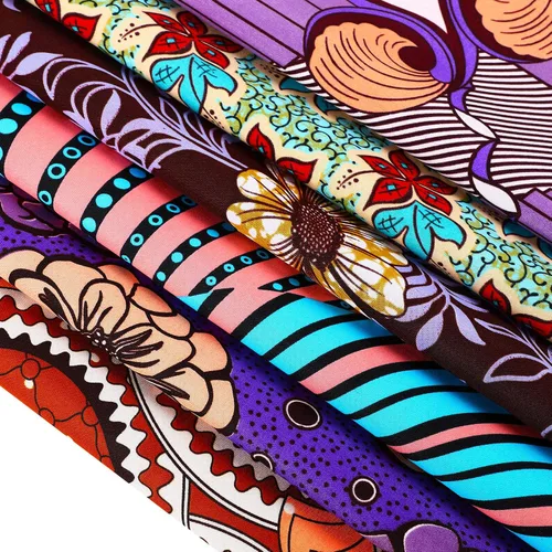 Miniatura 6 de 12 piezas de tela africana con estampado africano de tela africana por yarda para coser cubrir la cara, proyectos de manualidades y trabajos