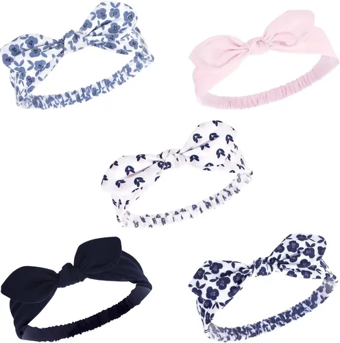 Hudson Baby - Diademas de algodón y sintéticas, talla 0-24 meses Floral azul