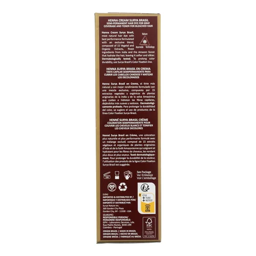 Miniatura 3 de Surya Brasil Productos Crema de henna, caoba, 2.37 onzas líquidas