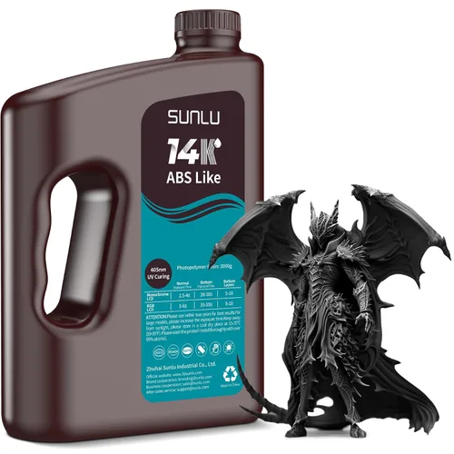 Miniatura 41 de SUNLU 1000G de resina tipo ABS para impresora 3D, fotopolímero de curado UV de 405 nm de rápido secado para impresoras 3D LCD/DLP/SLA de 2K 4K 6K