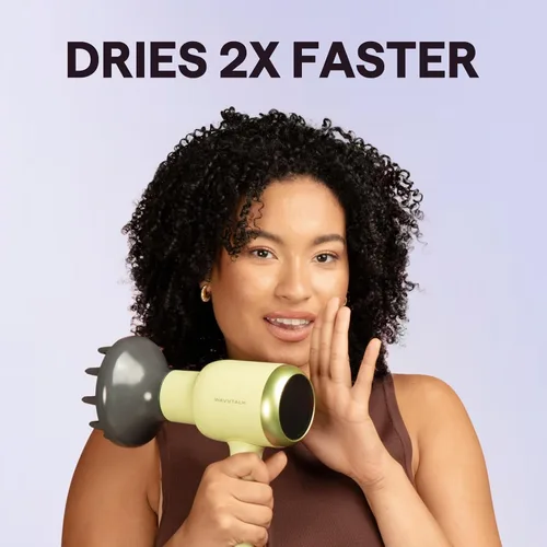 Miniatura 2 de Secador de pelo Wavytalk con difusor, secador iónico soplado para cabello rizado con peine, secador de 1875 W de secado rápido con tecnología