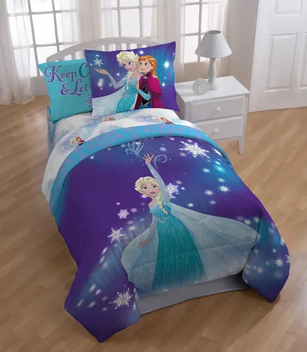 Miniatura 8 de Disney Frozen "Magia Invernal" 7 piezas de juego de cama tamaño Full en una bolsa Congelado