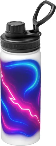Miniatura 13 de litchi Printed Insulated Water Bottle, 18oz Stainless Steel Funny Travel Mug, Leakproof Hot & Cold for Sports, Gym, Hiking