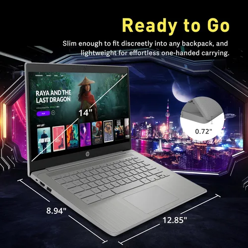 Miniatura 8 de HP Laptop Chromebook HD de 14 pulgadas para negocios y estudiantes, Intel Celeron N4120, 4 GB LPDDR4, 64 GB eMMC, gráficos Intel UHD, cámara web