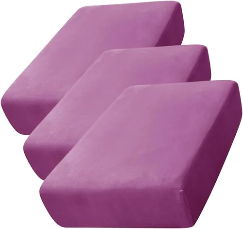 Miniatura 13 de CONRUSER Funda de cojín elástica de terciopelo suave, funda de cojín de felpa de terciopelo suave, funda de sofá, protector de muebles con parte