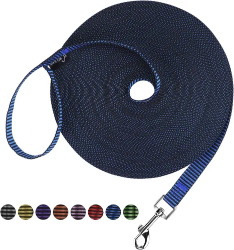 Miniatura 12 de Hi Kiss Correa de Entrenamiento de Obediencia y Agilidad para Perros/Cachorros - 15 pies 20 pies 30 pies 50 pies 100 pies - Ideal para Jugar
