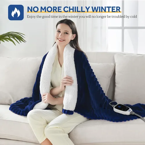 Miniatura 2 de Sealy - Manta eléctrica térmica con funda, manta térmica de 50 x 60 pulgadas, 6 niveles de calor y protección contra sobrecalentamiento con apagado