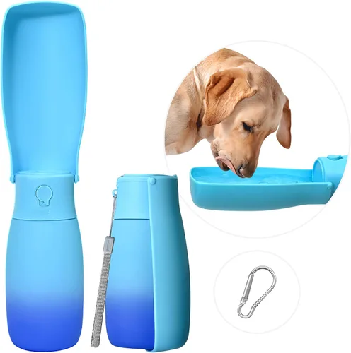 Miniatura 9 de Botella de agua para perros, cuenco de agua de viaje para cachorros, dispensador de agua portátil a prueba de fugas para cachorros, botella de agua