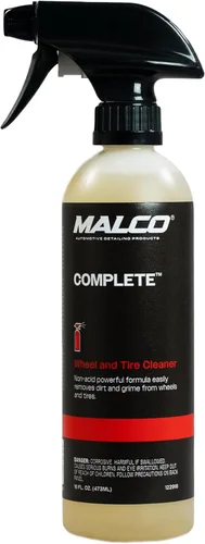 Malco Limpiador completo de ruedas y neumáticos, fórmula de acción rápida, no ácida/elimina el polvo, la grasa, el aceite y la suciedad de toda la