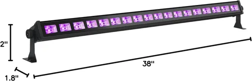 Miniatura 8 de Barra negra de luces, de OPPSK, cono 9 LEDs de 3 W, luz negra, negro metálico