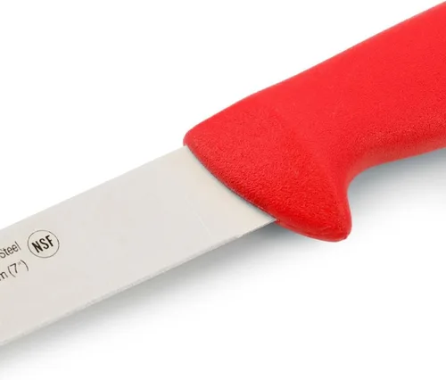 Miniatura 4 de Arcos Cuchillo de filete de acero inoxidable nitrum de 7 pulgadas. Mango ergonómico de polipropileno y hoja de 7.480 in. Cuchillo afilado para Rojo
