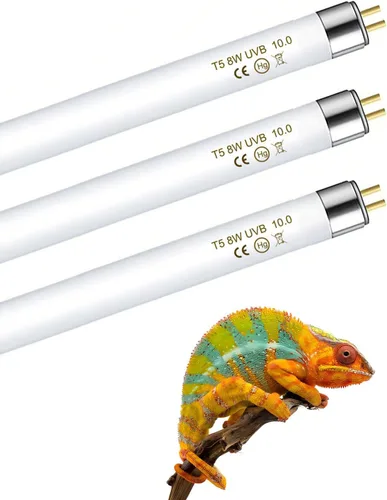 Miniatura 11 de T5 UVB - Kit combinado de lámpara para reptiles – Campana de terrario de 12 pulgadas, 8 W, bombilla UVA UVB 10.0 con reflector de alta eficiencia