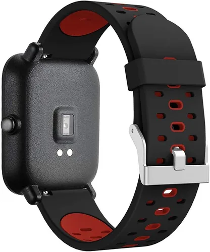 Miniatura 3 de Correa de repuesto de silicona de 0.787 in para Huami Xiaomi Amazfit Bip reloj inteligente Rojo