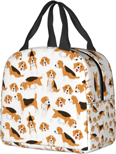 Miniatura 2 de Beagle - Bolsa de almuerzo para perros, aislada, resistente al agua, reutilizable, para viajes de picnic