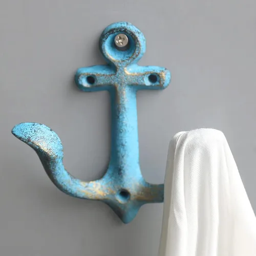 Miniatura 8 de Notakia Ganchos Decorativos de Pared Montados Antiguos Shabby Chic de Metal para Hogar Baño Toallas Abrigos Perchero, Ganchos de Pared de Hierro