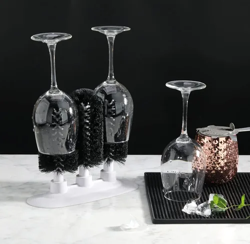 Miniatura 4 de New Star Foodservice - Lavadora de vasos con tres cepillos, base con ventosa (54484)