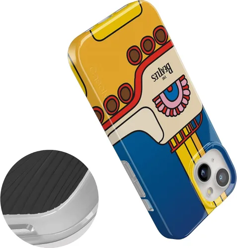 Miniatura 4 de Casely Funda para iPhone 15 Plus Yellow Submarine Beatles Compatible con MagSafe Diseño clásico ultra delgado Submarino Amarillo Beatles