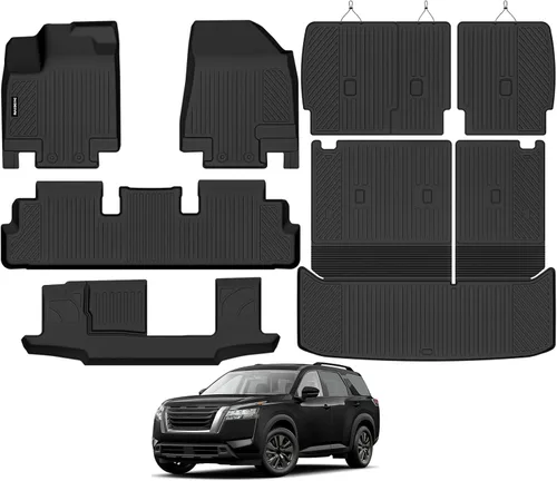 Miniatura 64 de Alfombrillas de piso Naibeve para Ford Edge 2015 2016 2017 2018 2019 2020 2021 2022 2023 2024 2025 - Ajuste personalizado para todo clima