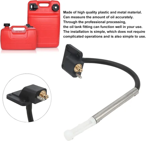 Miniatura 3 de Conector de tanque de combustible para barco, montaje de plástico y metal, conector de tanque de combustible marino, portátil, 12L 24L, accesorio