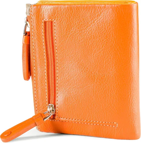 Miniatura 3 de VISCONTI Mojito M77 - Cartera compacta de piel suave, multicolor, 3.5 x 4.3 pulgadas, Negro -, Cartera con cremallera