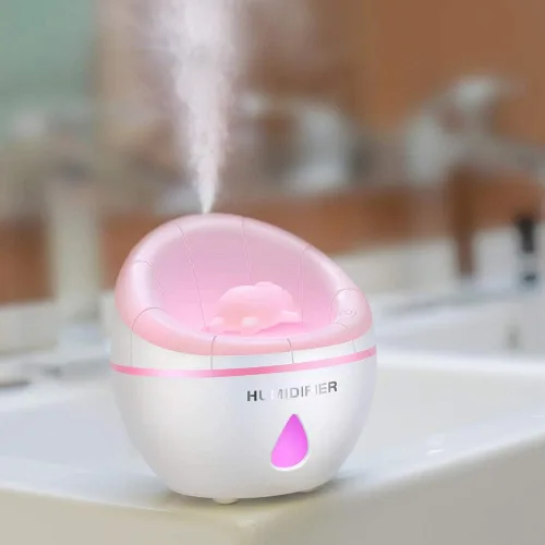 Miniatura 2 de Humidificador de sofá pequeño USB, mini humidificador frío de 13.8 onzas líquidas, volumen de agua, apagado con un solo toque para el hogar