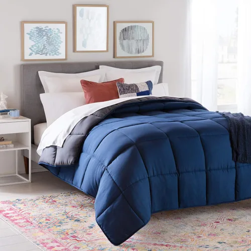 Miniatura 15 de Linenspa - Edredón reversible con relleno alternativo y relleno de edredón, para todo el año, costuras de caja, ropa de cama para niños