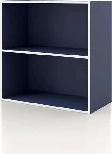 Miniatura 58 de Homes: Inside + Out Apexa - Estantería organizadora de almacenamiento de 2 cubos, estantería apilable de madera para cubos para organización