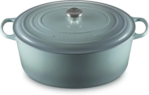 Miniatura 44 de Le Creuset Horno holandés ovalado Signature de hierro fundido esmaltado, 2.75 cuartos de galón., Blanco