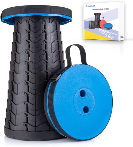 Miniatura 7 de Boreeman Taburete plegable mejorado, ligero pero más resistente, con capacidad de carga, 400 libras, taburete plegable portátil para camping, pesca