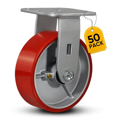 Miniatura 78 de Ruedas industriales de 4 x 2 pulgadas, ruedas resistentes, ruedas de poliuretano, capacidad de hasta 3200 libras. Uso para camión de plataforma