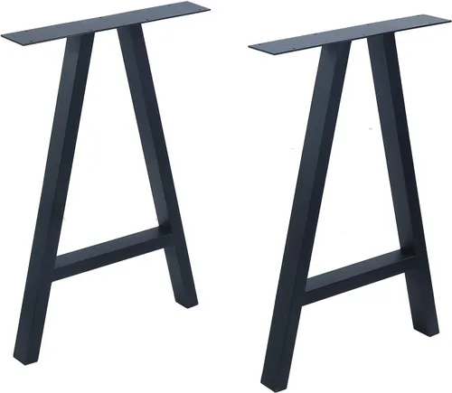 Miniatura 40 de MBQQ Patas para muebles de 15.7" de altura 17.7" de ancho, tubo cuadrado rústico decorativo, patas de mesa de metal resistente, patas de escritorio