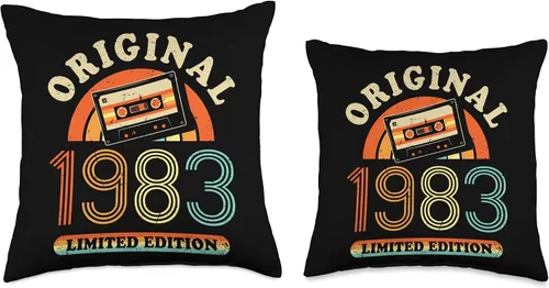 Miniatura 3 de Retro Limited Edition yy Cassette Tape 41th Birthday Throw Pillow
