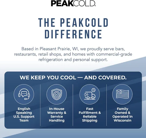 Miniatura 9 de PEAKCOLD by Iron Mountain - Alcance comercial de 2 puertas en refrigerador de acero inoxidable, interior blanco; 47 pies cúbicos, 54 pulgadas