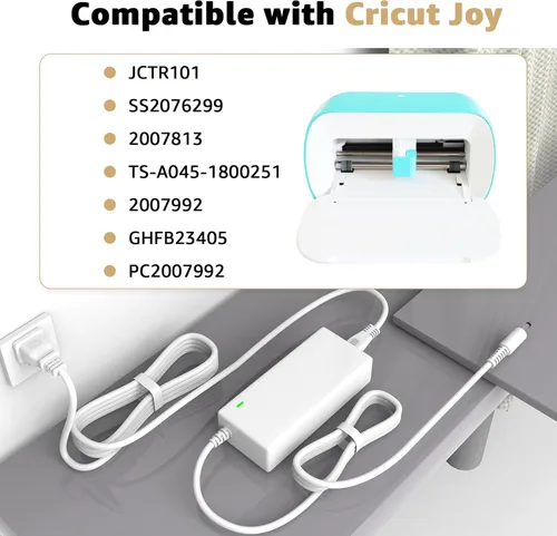 Miniatura 8 de Cable de alimentación compatible con Cricut Joy Machine modelo 2007813 JCTR101 2007992 PC2007992 GHFB23405 SS2076299 TS-A045-1800251 para Cricut Joy