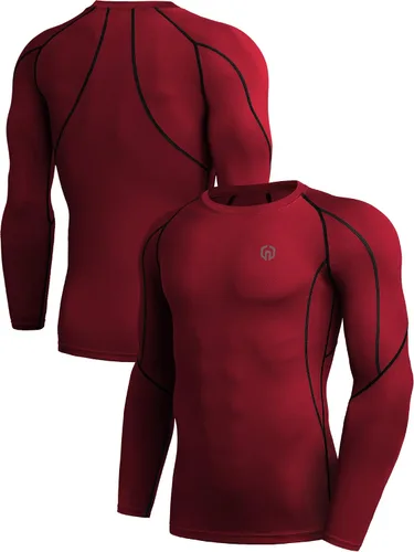 Miniatura 5 de Neleus - Camisas de compresión de manga larga para hombre para ejercitarte correr 3 u