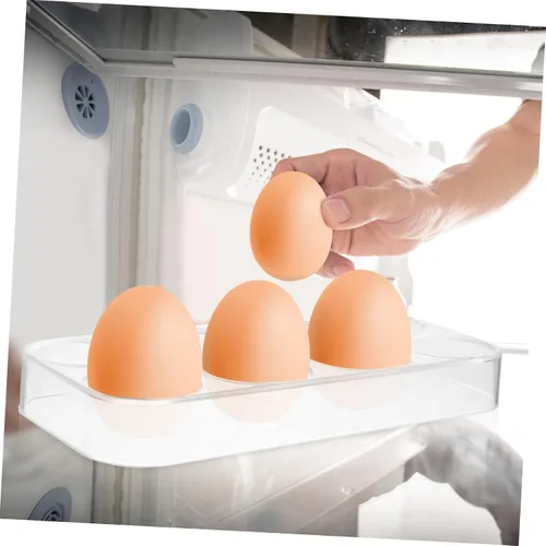 Miniatura 4 de Zerodeko 8 estantes de almacenamiento de huevos, bandejas de almacenamiento de huevos, puerta lateral del refrigerador, organizador de huevos