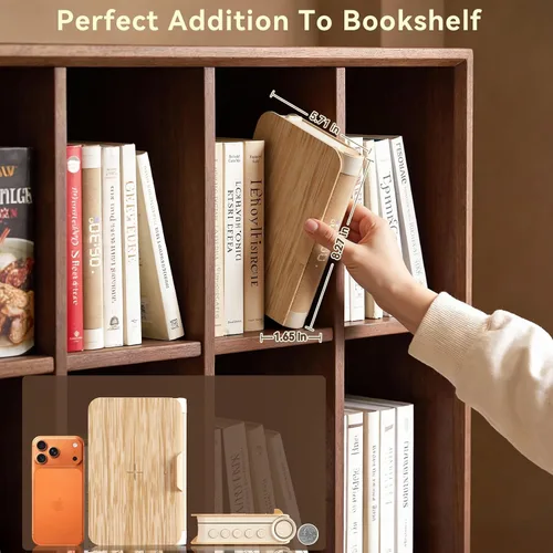 Miniatura 7 de Vivilumens Relojes Despertadores de Libro Cargador Inalámbrico Altavoz Bluetooth Lámpara de Amanecer Fuerte para Personas con Sueño Pesado Adultos
