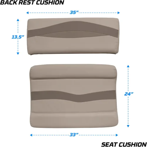 Miniatura 8 de Wise BM1152-1749 Premier Series Pontoon - Juego de cojines para asiento, Mocha Java/Café/Mushroom