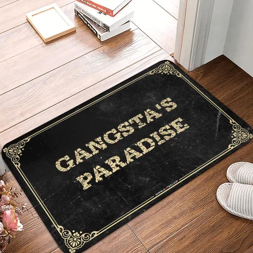Gangsta'S Paradise - Felpudo para puerta de entrada, alfombra de bienvenida para puerta delantera interior (tamaño : 19.7 x 31.5 in)