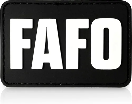 FAFO Parche de PVC – Fuck Around and Find Out | Parches divertidos para arnés de perro, chaleco | Parches militares para mochilas, casco, gancho y