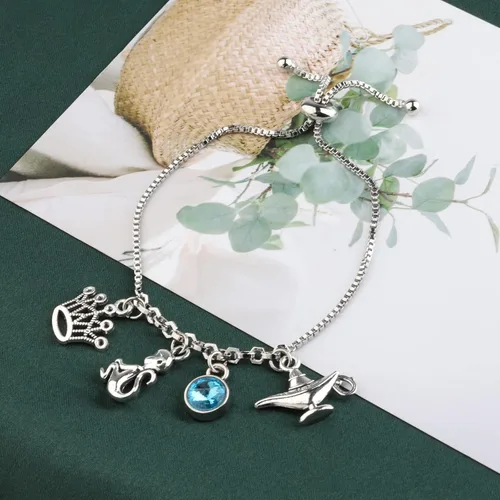 Miniatura 4 de KEYCHIN Llavero de película Jasmin Princess You Are Braver Stronger Smarter Than You Think Jewelry Regalos para fanáticos de Jasmin y Alad
