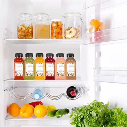 Miniatura 5 de Dabacc Botellas de jugo, 45 piezas de 8 onzas de botellas de plástico con tapas herméticas reutilizables, contenedores de agua transparentes vacíos