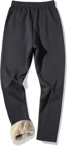 Miniatura 33 de MACHLAB Pantalones deportivos térmicos de forro polar para hombre, pantalones de chándal gruesos y cálidos para invierno