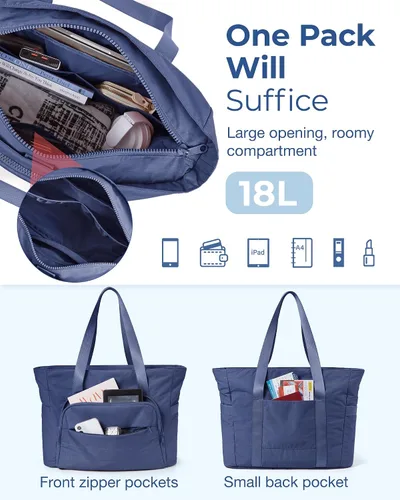 Miniatura 2 de BAGSMART Bolsa de mano para mujer, bolsa de mano con cremallera, bolsa de hombro grande con asa superior para viajes, trabajo, compras, gimnasio