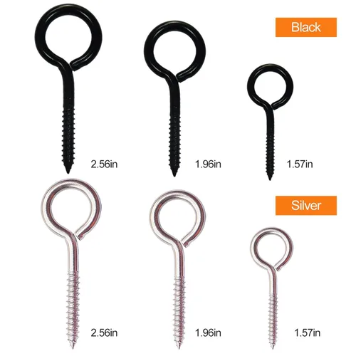 Miniatura 4 de 30 ganchos de techo de acero inoxidable con tornillo, tornillos de ojo para colgar luces de Navidad al aire libre, Navidad, Acción de Gracias